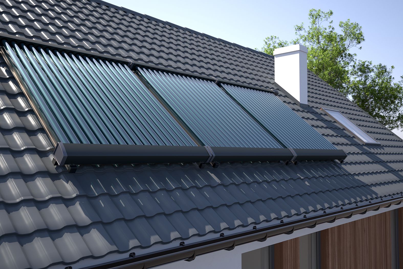 Solarpanele auf Dach