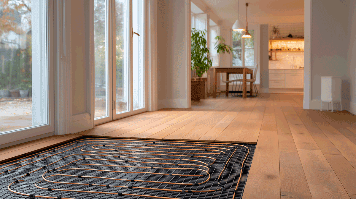 Querschnitt Fussbodenheizung